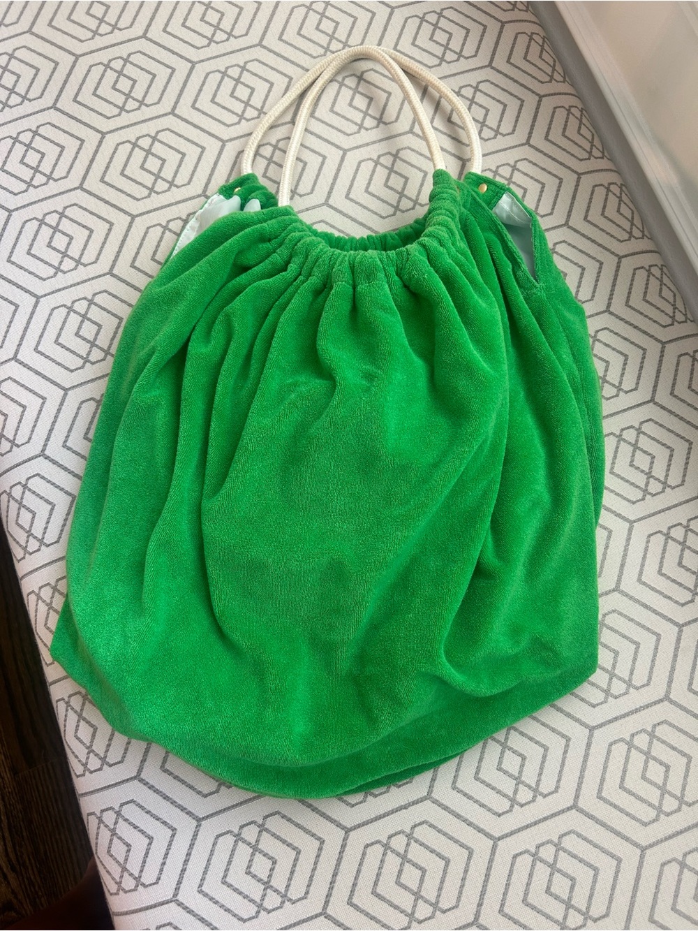 Echo terrycloth beach bag.